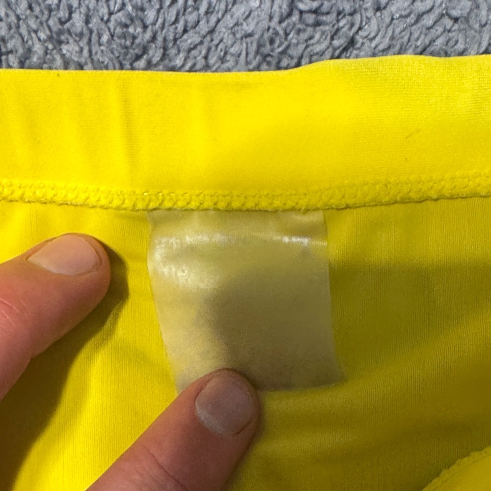 Men's Yellow Swim Briefs with Black Drawstring - Picture 2 of 3
